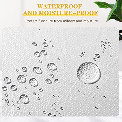 AFASOES 6 Rollen Abdeckfolie Klebeband mit Folie 110cm*20M Transparent Abdeckfolie mit Gewebeklebeband Selbstklebende Malerfolie Malerband UV Beständig Goldband Masker Tape Malerkrepp zum Staubschutz