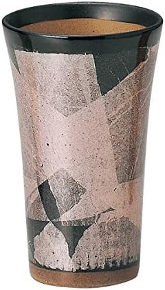 日本陶彩 Kutani Ware S38436250 Ceramic Five Colors Glazed Silver Foam Free Cup (Pink)