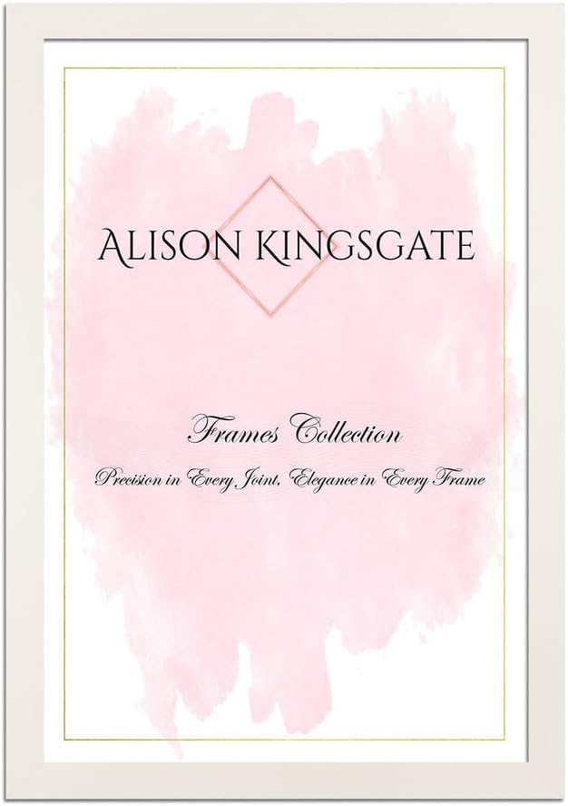 Alison Kingsgate Sleek WHITE Picture Frame for Photos & Posters - A3 | Engineered Wood, Shatterproof Perspex Front, Ideal for Wall Art Display, Documents, Certificate & Home Décor
