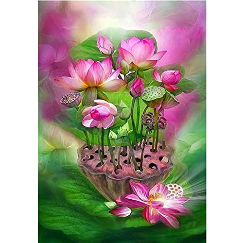 Peinture Diamant 5D broderie kits complet lotus grande taille point de croix strass
