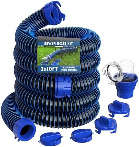DUMPMAN 20 FT RV Sewer Hose Kit, Sewer Hose for RV Camper - Inclu...