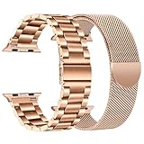 Dhwazz Set di cinturini per Apple Watch serie 11, 10, 42 mm, 46 mm, unisex, con anello magnetico + cinturino in acciaio inox per iWatch Ultra SE 3 2 1 Series 9 8 7 6 5 4 41 mm 40 mm 38 mm 49 mm 45 mm