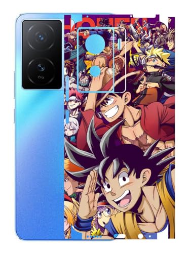 Image of AtOdds - VIVO IQOO Z7 (5G) Mobile Back Skin Sticker - Lamination - Rear Screen Guard Protector Film Wrap (Coverage - Back+Camera+Sides) (Design - Anime 5)