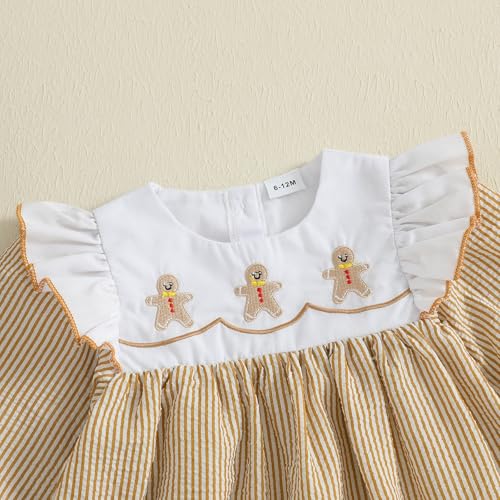 Toddler Baby Girl Halloween Outfit Peter Pan Collar Puff Sleeve Smocked Dress Infant Party Dress Fall Winter Clothes4