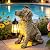 Solar Garden Statue Dog Figurine Decor with Lantern Lights, 11 Inch Outdoor Decoration Solar Dog Sculptures for Outside Patio Lawn Balcony Yard Ornament, Dogs Lover Gifts for Women Mom Birthday