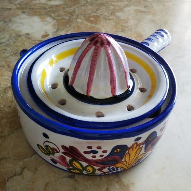 イタリー製 陶器 レモン搾り器 鳥柄