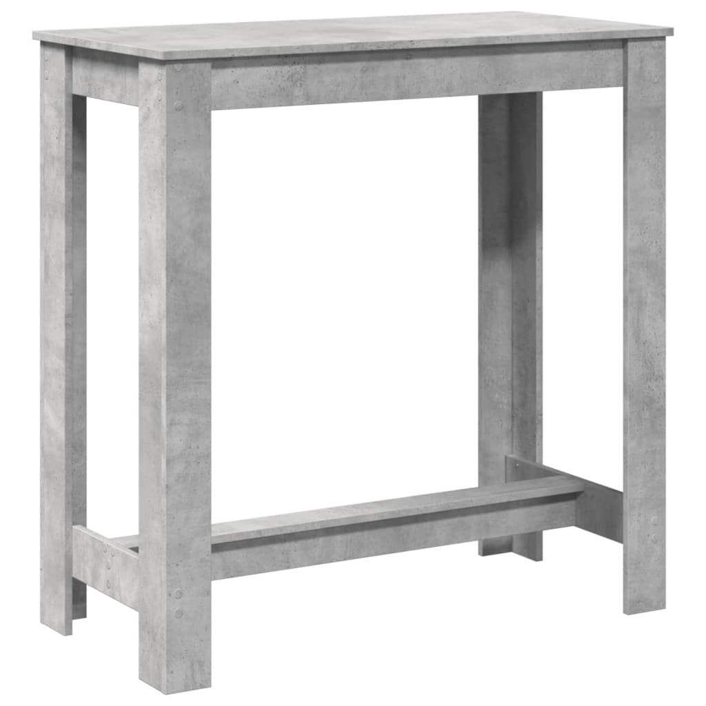 Tavolo da Bar Grigio Cemento 102x50x103,5 cm in Truciolato | Mobile alto per cucina o soggiorno, ideale per aperitivi e pasti veloci, con struttura stabile in truciolato.