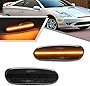 2Pcs Full Amber LED Side Marker Lights for Toyota Supra JZA80 MR2 Spyder ZZW30 Celica ZZT230 Front Turn Signal Sidemarker Lamp OEM Replacement Smoked Lens
