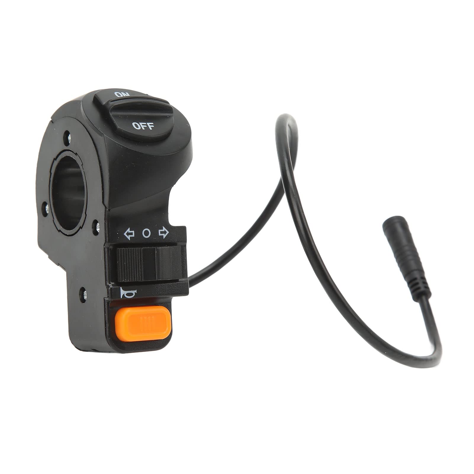 Gonetre Interruptor de Luz para Bicicleta Eléctrica, Montaje en Manillar, Resistente Al Agua, ABS, Fácil Instalación, Interruptor de Luz de para Bicicleta para Patinete Eléctrico