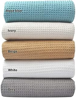 Tex Trend 100% Cotton Blankets Queen Size, White Color - Soft Premium Right