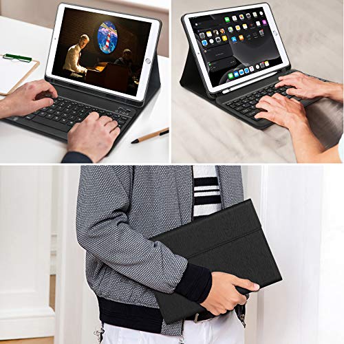 Custodia con Tastiera per iPad 10.2, Tastiera per
