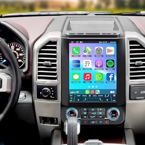 Image of for Ford F150 2015 2016 2017 2018 2019 2020 Android 14 Car Stereo 8-core 2G+64G, 12.1 Inch IPS Touch Screen Car Radio with Wireless Carplay /Android Auto,GPS, WiFi, Bluetooth, FM, DVR.
