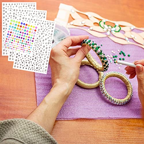 BOYATONG Strasssteine Selbstklebend, Strass Aufkleber, Glitzersteine Selbstklebend Silber, Selbstklebende Glitzersteine… – Bild 5