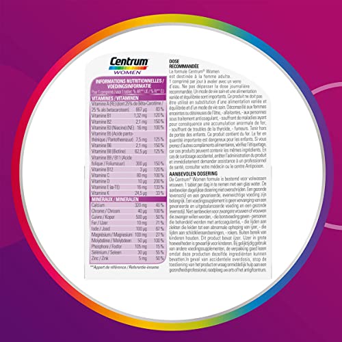 CENTRUM – Multivitamines Femme - 13 Vitamines & 11 Minéraux - Vitalité, Immunité, Énergie au Quotidien - Complément Alimentaire - 30 Comprimés – Image 8