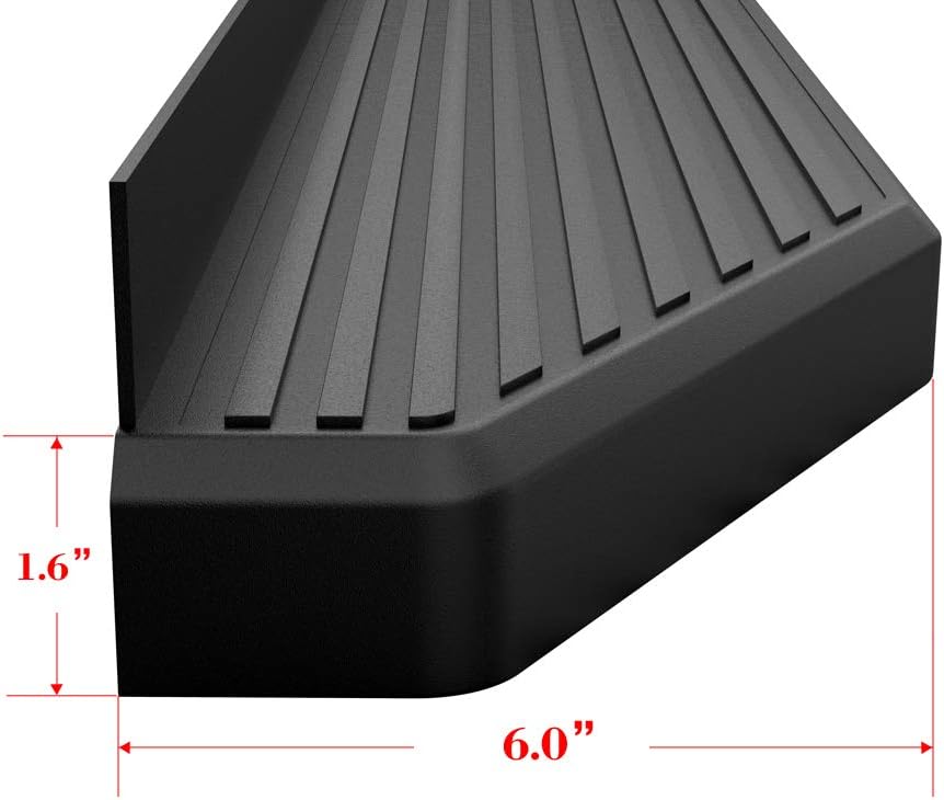 APS Black Running Boards Style Compatible with Jeep Wrangler JK 2007-2018 2-Door (Factory Sidesteps or Rock Rails Have to Be Removed) (Nerf Bars Side Steps) 6in Wide Aluminum