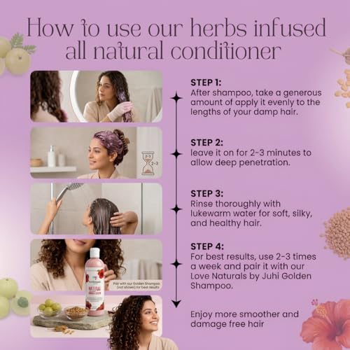 Image of Herbal Hibiscus,Methi Conditioner & Flaxseeds | Anti Hair Fall, Frizz Control & Hair Growth | Sulfate-Free, Paraben-Free Natural Hair Conditioner for Men & Women (200ml)
