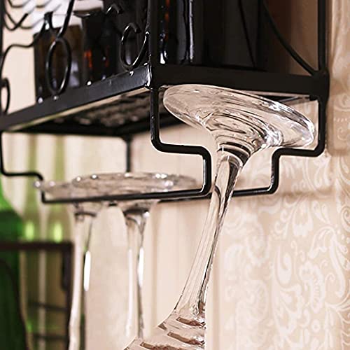 Estante de exhibición de vino para pared con soporte de copas 5