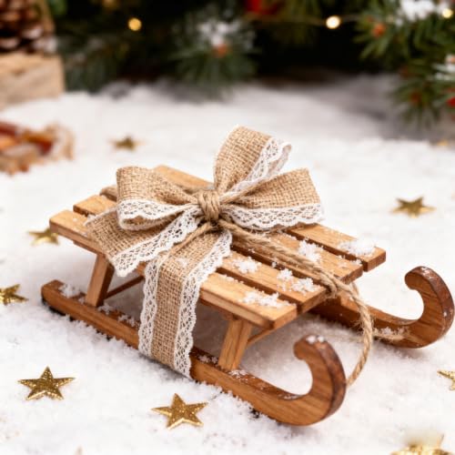 2 Inch Wide Natural Burlap & White Lace Ribbon for Christmas Gift Bows，A - image 5