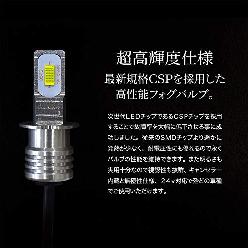 Amazon | H3 H3a H3c H3d LED フォグ 12V 24V フォグランプ バルブ  