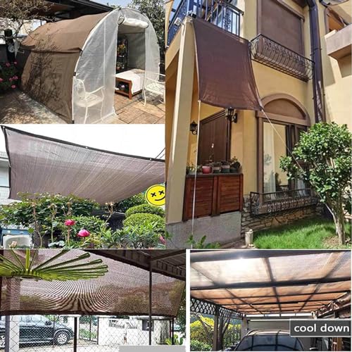 Malla negra oscura de jardin con bloqueador solar 90% para techo 8
