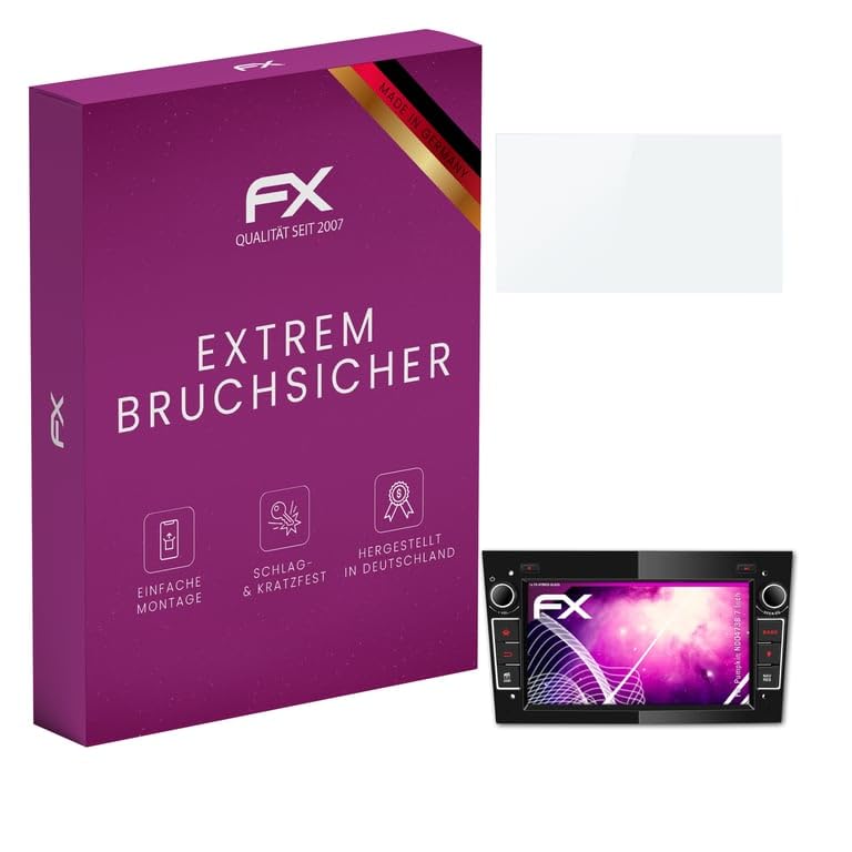 atFoliX Plastic Glass Protective Film compatible with Pumpkin ND0473B 7 Inch Glass Protector, 9H Hybrid-Glass FX Screen Protector