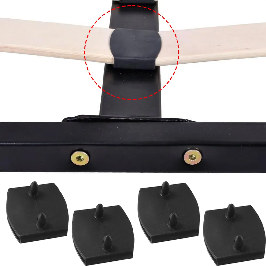 20 Supporti Per Rete A Doghe In Polietilene - 53 Mm, Riparazione Letti Matrimoniali E Singoli, Facile Installazione