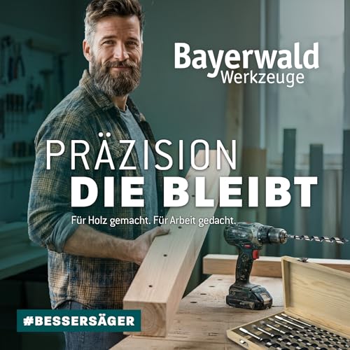 Profi Schlangenbohrer Holz Ø 10 mm - Nutzlänge 155 mm - 6kant – Bayerwald Holzbohrer Werkzeugstahl tiefe Bohrungen Weich-/Hartholz – präzise Schneidengeometrie saubere, ausrissfreie Bohrlöcher