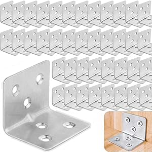ASelected 64 Stücke Edelstahl Winkelverbinder 30x30 mm