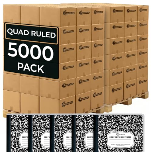Rosmonde 5000 Pack (Pallet) Composition Notebooks Bulk, Quad Ruled Bulk