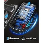 Cordless Vacuum Cleaner, 650W 55KPa 70Mins Vacuum Cleaners for Home, Self-Standing Stick Vacuum with Anti-Tangle Brush & OLED Touch Screen, Vacuum Cleaner for Hardwood Floors,Carpet,Pet Hair,Car (Red) - Image 3