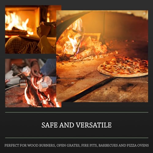 Log Barn Kiln-Dried Birch Hardwood Logs, Approx. 9.5kg (1 x 30L Net). Kiln Dried Logs for Wood Burner, Grate, Fire Pit. Dry Fire Wood For Log Burners, Pizza Oven Wood - Genuine Log Barn Firewood Logs