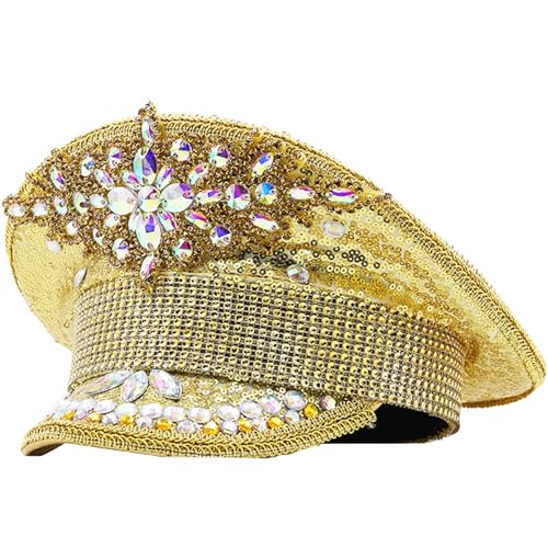 Chapeau de capitaine paillettes pour enterrement de vie de jeune fille réussi