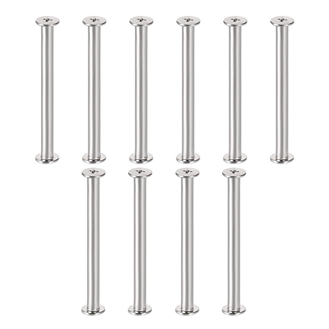 #US Screw Post Female 5x60mm Belt Buckle Binding Bolts Carbon Steel 10 Sets