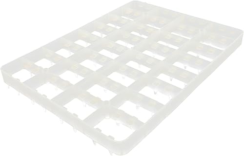 Uonlytech Bandeja de almacenamiento de huevos de transporte gruesa apilable de plástico para transporte de larga distancia, contenedor protector y