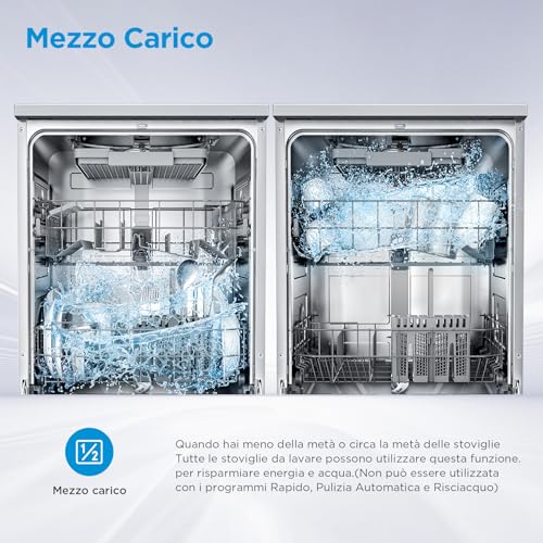 Miniatura 6 de Midea Lavavajillas 60 Cm Inox Para 14 Servicios - Lavaplatos Libre Instalación - Compacto Con 10 Programas De Lavado Integrable - Filtro Antibacterias Y Programación Horaria Nuevo Modelo