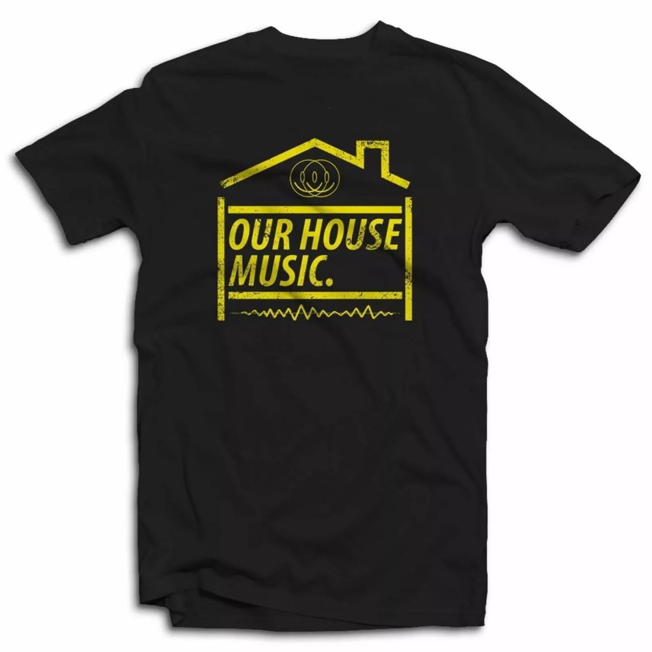 Babvwsetse Men's Black Our House Music T-Shirt - Acid Rave Techno Edm Ecstasy 3XL