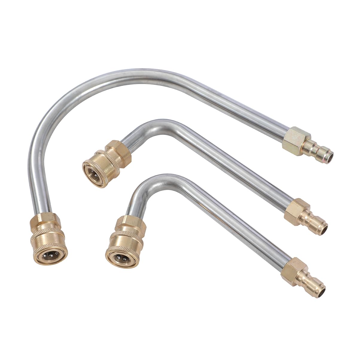 AIM Tools Aste e Bacchetta di Prolunga per Idropulitrice 10 Pezzi 4000 PSI Lancia per Idropulitrice con 5 Punte per Ugello, 1/4" Collegamento Rapido, Attacco per Pulitore per Grondaie