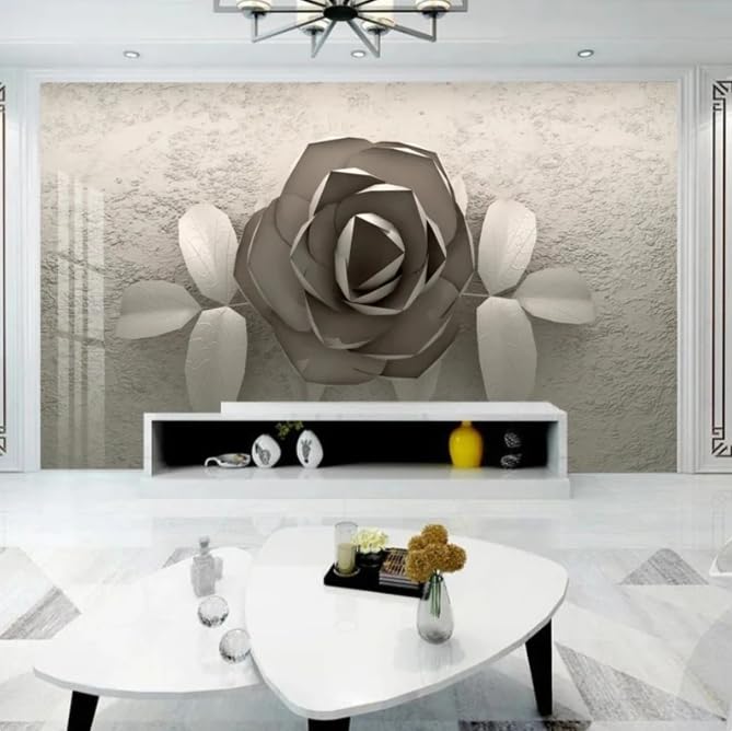 Papier peint panoramique rose 3D 150x105 cm pour décoration murale du salon - 2