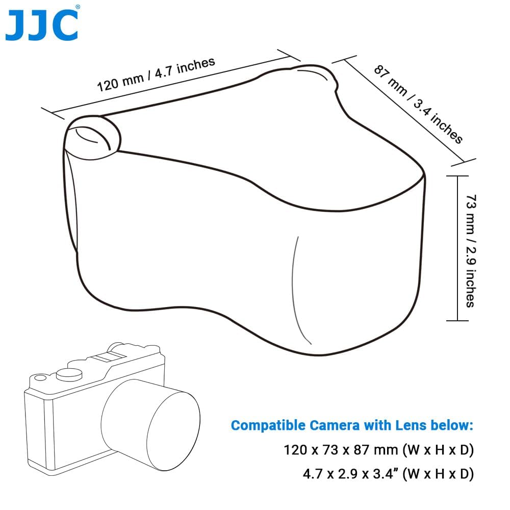 JJC OC-S1BK Borsa per Telecamera in Neoprene, ultra Leggera Nero, per Sony A5000 A5100 A6000 A6300 A6500 + Obiettivi 16-50mm (SELP1650) 4.7 x 2.9 x 3.4/120 x 73 x 87mm (W x H x D)