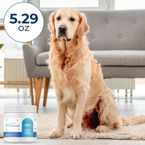 Replenish Hemp Calming Chews for Dogs and Cats - Dr. Rachel\'s Dog Calming Treats, Soothing Botanicals, Grain-Free, Anxiety Relief, Stress Support - 60 Count
