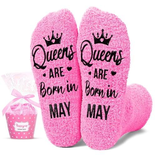 Image of HAPPYPOP Birthday Gifts Ideas for Mom - Pink Month Birthday Socks for Women