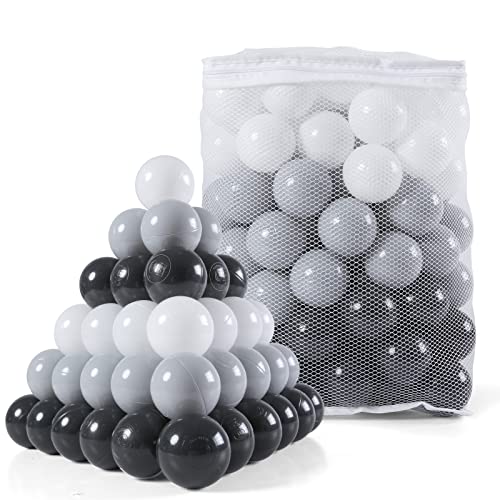 Image of STARBOLO Ball Pit Balls for Toddlers Pack of 100 200 500 - BPA&Phthalate Free Non-Toxic Crush Proof Soft Plastic Balls for 1-5Years Old Toddlers Girl Kids Birthday Pool Playpen Tent Party