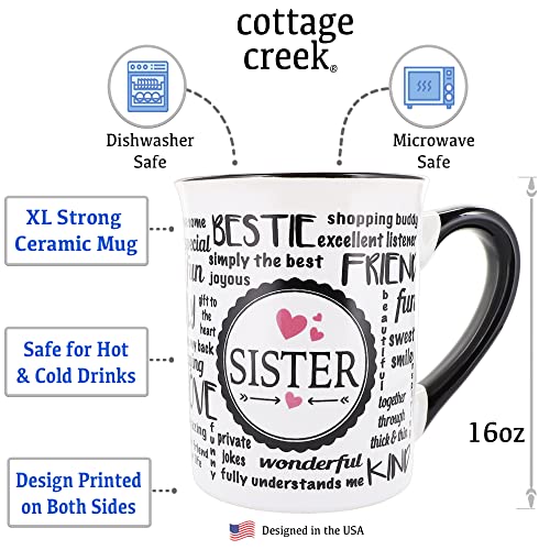 Cottage-Creek-Sister-Mug-16oz-Ceramic-Sister-Coffee-Mug-Sister-Gifts-Sister-Birthday
