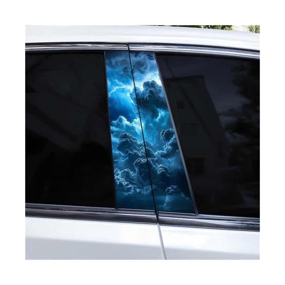 Body Parts 2PCS Car Center Pillar Sticker Snow Mountain Car B-Pillar Sticker DIY(D)