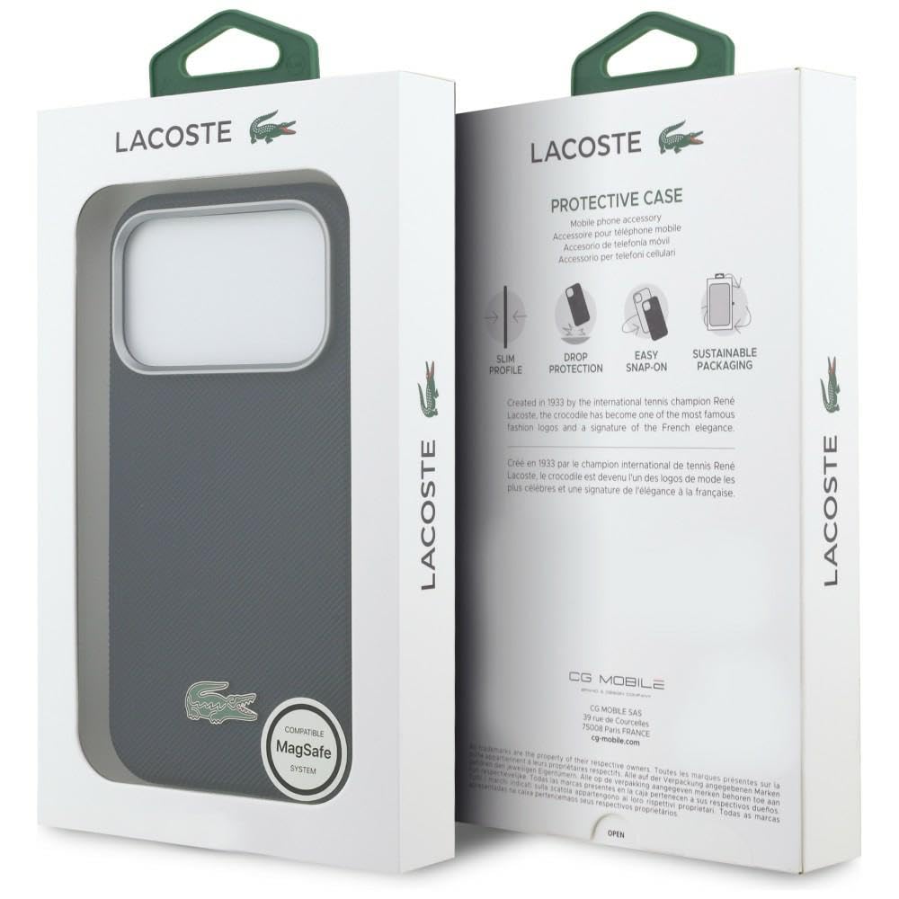 CG MOBILE Lacoste Petit Piqué etui do iPhone 17 Pro Max kompatybilne z MagSafe (granatowe)