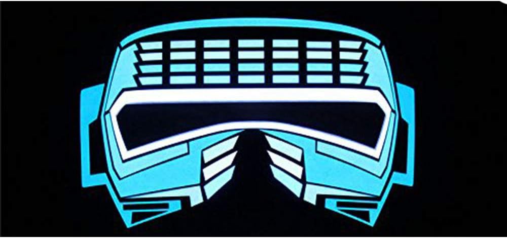 YIYIDANGSHI Halloween Mask for Festival Party Sound Induction Twinkling with Music Speed（blue）…