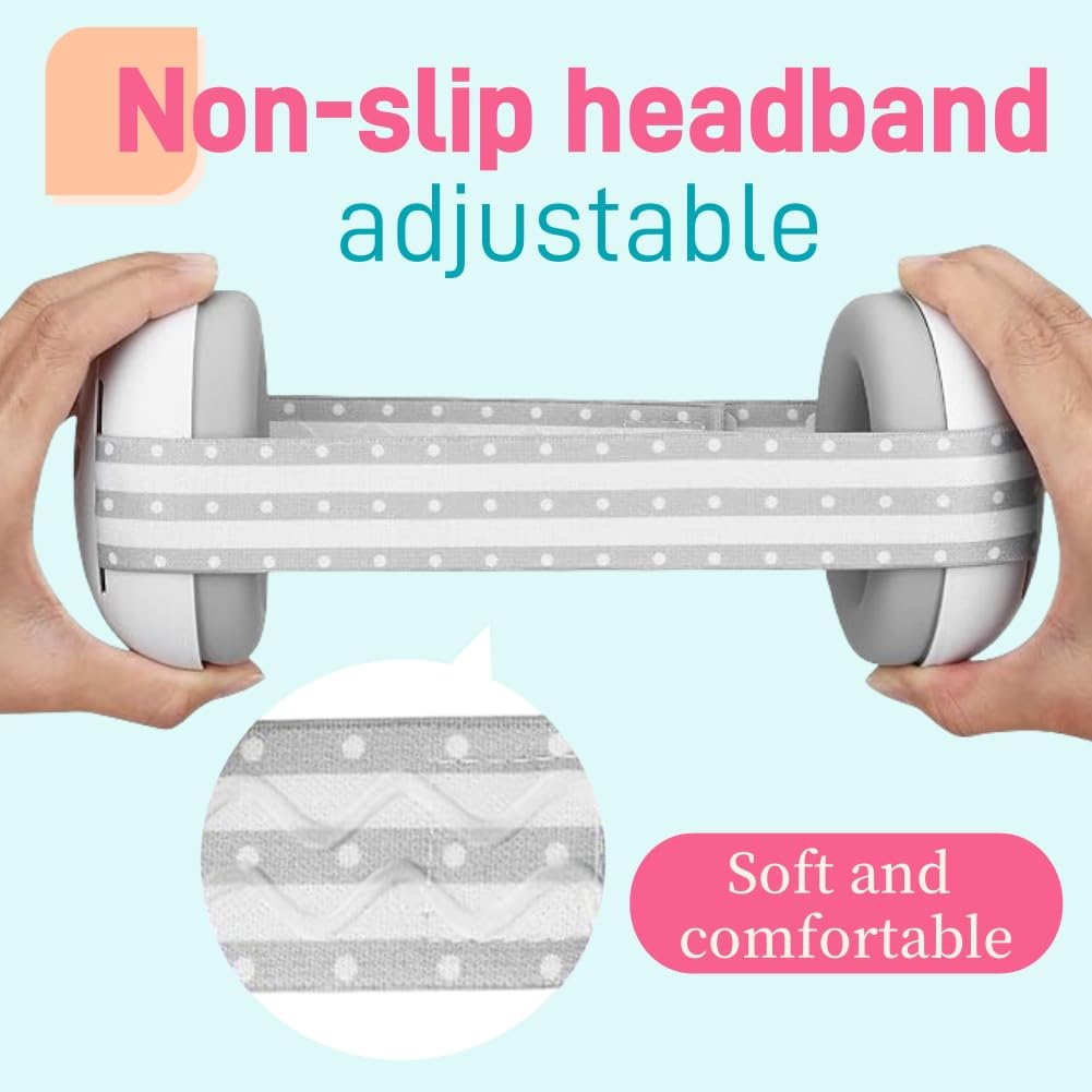 2 in 1 Cuffie Antirumore Neonato,Cuffie Antirumore,Cuffies Antirumores Bambini,Protettori Acustici per Neonati,Cuffies Antirumores Neonato Riduzione,Protezioni Acustiche per Bambini