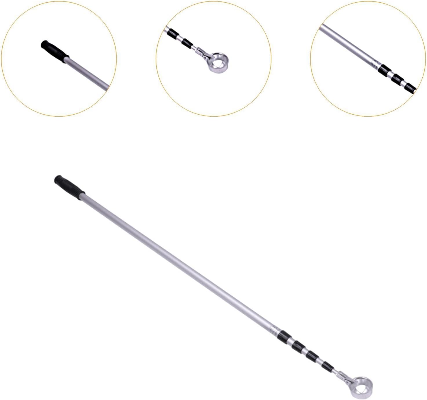 Golf Ball Retriever Retractable with Automatic Locking Cup Lightweight Golfers Gift Golf Accessory, 5 Sections