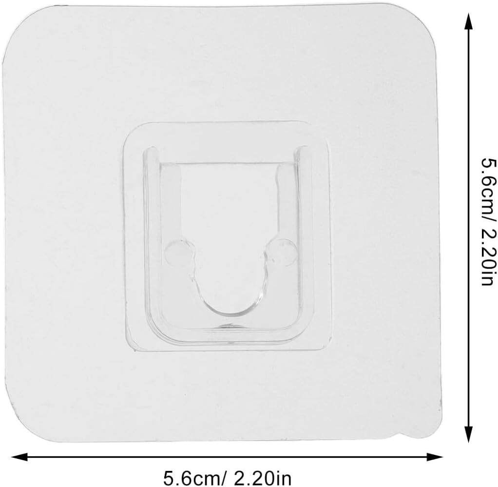 Zerodeko 100pcs Double-Sided Adhesive Wall Hooks with Snap Buckles, Removable Mini Self-Adhesive Hangers for Bathroom Kitchen Office Storage and Organization image 2