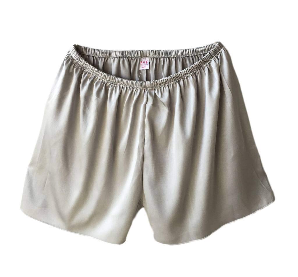 Wantschun Womens Satin Silk Sleepwear Pyjamas Shorts Pants Nightwear Loungewear Pajamas Bottom Trousers Silver Medium